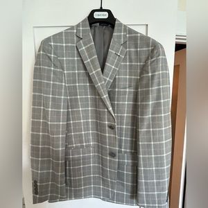 John W. Nordstrom Grey Plaid Blazer 40R